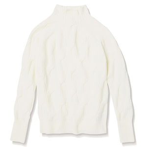 เสื้อสเวตเตอร์คอกลมสำหรับผู้หญิง, เสื้อสเวตเตอร์คอกลมแขนยาวลำลองคอเต่าสำหรับฤดูหนาวอย่างยั่งยืน - Product Image 5