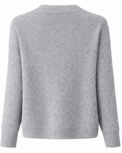 <b>Women</b> Grey Wrap Style Knit Sweater <b>Long</b> Sleeve V Neck Soft Casual Winter Top Elegant Ladies Pullover Fashion Daily Office Fit Up - Product Image 2