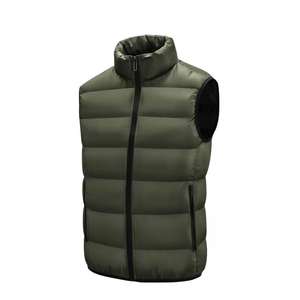 Veste d'hiver matelassée sans manches à fermeture éclair épaisse et solide avec logo personnalisé veste d'hiver confortable et respirante - Product Image 5