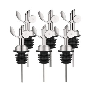 <span class=keywords><strong>Verseur</strong></span> en acier inoxydable noir avec <span class=keywords><strong>bouchon</strong></span> anti-poussière pour vin Verseurs de vin d'huile d'olive pour bar de fête de cuisine barman utilisant un <span class=keywords><strong>verseur</strong></span> - Product Image 3