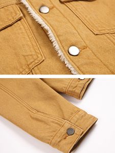 Veste en jean unisexe sur mesure, couleur et logo personnalisés sur le devant, grande taille, hiver, à capuche, coupe-vent, respirante, décontractée, pour l'extérieur - Product Image 5