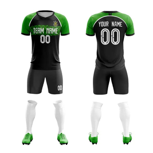 Ensemble de maillot de football pour homme de haute qualité, imprimé par transfert thermique, 100% polyester, séchage rapide, maillot et short pour adultes - Product Image 1