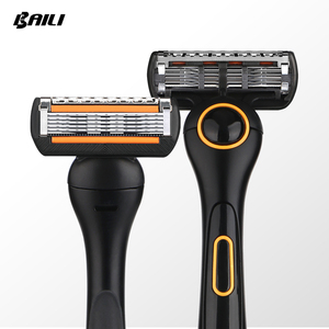 Modern Men's 5 Blade Stainless Steel Trimmer &amp; <strong>Razor</strong> with <strong>Double</strong> Lubricating Strips and Magnetic Handle - Product Image 1