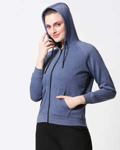 Sweat à capuche zippé personnalisable pour femme, doux et chaud, manches longues, poches frontales, option logo personnalisé, confortable pour l'hiver, décontracté - Product Image 2
