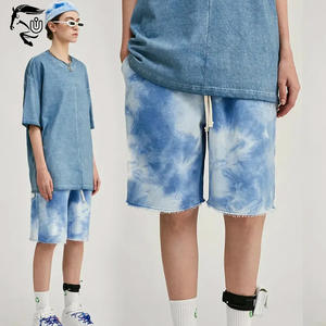 Pantalones cortos de algodón XS informales de verano para hombre, ropa de calle transpirable de secado rápido, cierre elástico de cintura media, tinte de corbata personalizado Vintage sólido - Product Image 3