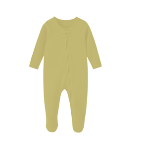 Mono con cremallera de algodón orgánico con Footie para bebés recién nacidos Ropa suave y ecológica para niños pequeños - Product Image 6