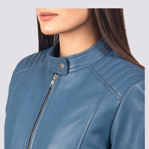 2025 dernière marque femme 2025 printemps Style fourrure un revers court rue épice motard veste fermeture éclair cuir manteau - Product Image 3