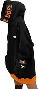 Sweat à capuche extra long pour femmes et hommes Street Style Sweat à capuche à manches longues Volume Neck Turtleneck Subculture Style - Product Image 2