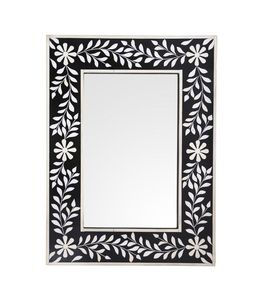 Espejo de Pared Rectangular Geométrico con Incrustaciones de Hueso de Lujo para la Entrada, el Dormitorio, la Sala de Estar, Decoración del Hogar - Product Image 3