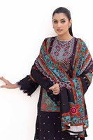 Pakistanais indien femmes tenue décontracté brodé Kurta plaine pantalon imprimé Dupatta ensembles hiver porte 3 pièces costume dames