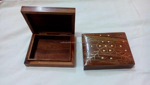 Boîte à bijoux en bois faite à la main de l'Inde à vendre boîte de montre en bois boîte-cadeau en bois en vrac en gros - Product Image 2