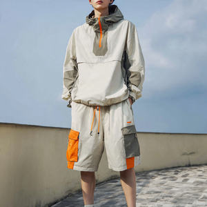 Conjunto de Dos Piezas Cortavientos para Hombre, Chaqueta Impermeable de Alta Calidad y Conjunto de Pantalones Cortos, Traje de Lluvia para Camping - Product Image 1