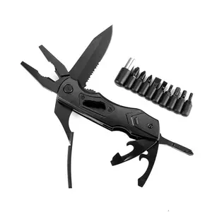 Taktisches Mehrwerkzeug-Taschenmesser mit Aluminiumgriff Edelstahl-Mehrzweckzangen für Camping und Überleben