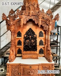 ไม้สักแบบดั้งเดิมวัดพระราชมรดก Pooja Temple คลาสสิคมหาราชา Pooja Mandir ปรับแต่งสหรัฐอเมริกาออสเตรเลียแคนาดา - Product Image 2