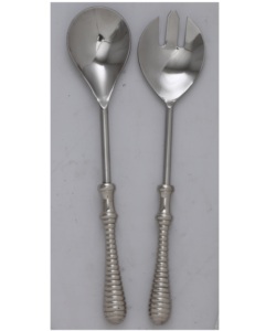 Juego de cucharas de cubiertos en relieve de lujo de 2 Acero inoxidable Chapado en 2 tonos de la más alta calidad para obsequios Tasa de venta completa - Product Image 3