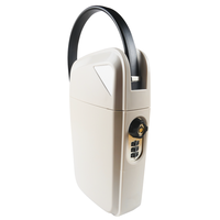 Cassaforte Portatile per Interni ed Esterni con Serratura a Chiave, Robusta e Sicura, Personalizzabile, in Lega di Zinco Beige ABA