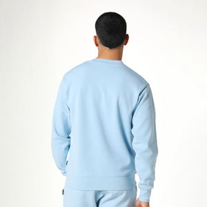 ชุดสเวตเชิ้ตเฟรนช์เทอร์รี่สไตล์สตรีทระบายอากาศคอกลมสั้นมีลายพิมพ์สีพื้นและโลโก้ตามสั่ง - Product Image 4