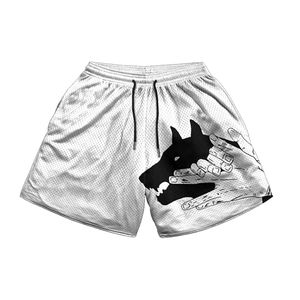 Short de sport en maille double couche personnalisé pour hommes High Street Jogger Athletic Streetwear pour le basket-ball Fitness Running Solid - Product Image 4
