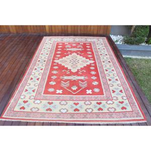 Alfombra Turca, Alfombra Grande de 5.8x8.4 pies, Alfombra Roja Ombré - Product Image 1