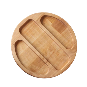 Plateau de collation en bois naturel fait à la main en forme de feuille plateau de fruits secs à plusieurs compartiments pour la restauration pour les hôtels - Product Image 5