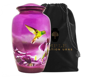 Cremation Urns Aluminum <b>Memorial</b> Urns <b>Keepsake</b> (3 cu in) & Adult Size (220 cu in) Leakproof Engravable Home <b>Memorial</b> Display - Product Image 1