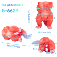 G6629 Red Dragon Fantasy Männlicher Silikon-Handmasturbator mit Internen Texturen für Verbesserte Empfindungen