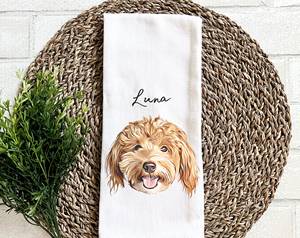 Салфетка для чистки домашних животных под заказ, с использованием фото домашних животных, персонализированные кухонные полотенца для кошек, полотенца для собачьей посуды на заказ, полотенце для кошек - Product Image 5