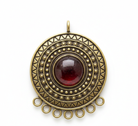 Collier pendentif mandala en argent sterling 925 |   Chaîne à maillons plaquée or 14 carats et or rose |   Cadeau de charme spirituel de luxe |   Certifié