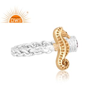 Latest design fine sterling silver natural Amethyst gemstone <b>adjustable</b> <b>ring</b> custom jewelry manufacturer - Product Image 3