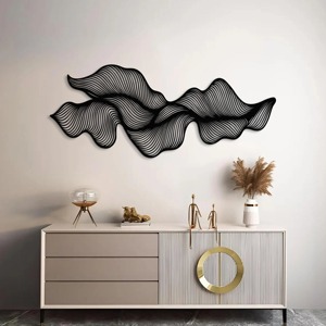 New Design Metal Black Wall <b>Art</b> Decor High Quality Handcrafted Iron Sculpture Elegant Decorative Hanging for Home and Office - Product Image 4