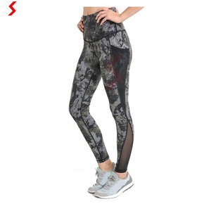 กางเกงเลกกิ้งสตรีแบบระเหิดออกใหม่ล่าสุดออกแบบได้ดีที่สุดมีขนาดและโลโก้ตามสั่ง - Product Image 3