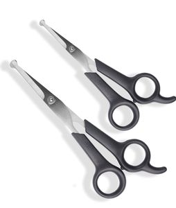 Ciseaux de toilettage pour animaux de compagnie à pointe ronde en acier inoxydable professionnel pour chiens et chats - Product Image 1