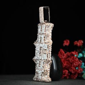 จี้ตัวอักษรแบบกำหนดเอง ประดับเพชรโมอิสซาไนต์ VVS เกรด 925 เงินแท้ ตัดแบบแฟนซี ชุบทองคำสีกุหลาบ เครื่องประดับฮิปฮอป - Product Image 6