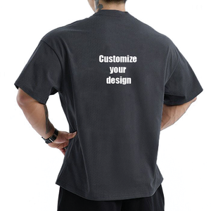 Vente chaude Hommes Col Rond Solide 100% Coton T-Shirt Qualité Supérieure Poids Lourd Séchage Rapide avec Impression Numérique Prix Bas - Product Image 3