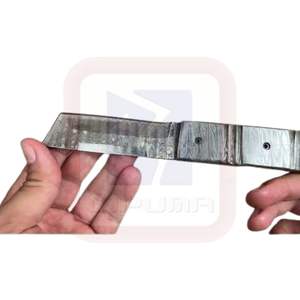 Acheter couteau pliant en acier damas OEM ODM manche nervuré gaine en cuir tactique survie en plein air utiliser des couteaux - Product Image 6