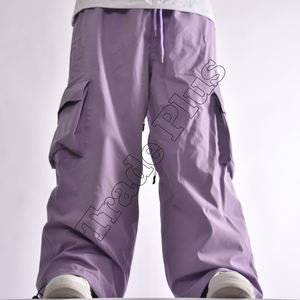 Monos Cargo de paracaídas de calle alta para hombres profesionales, pantalones deportivos de nieve a prueba de viento de Color personalizado con cintura elástica - Product Image 1