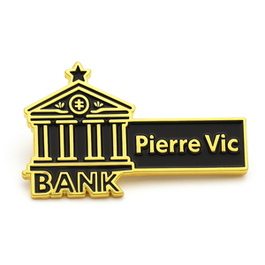 Badge nominatif magnétique personnalisé en émail plaqué or et zinc pour employé de banque, avec impression numérique – Prix abordable - Product Image 3
