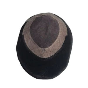 Toupet en cheveux humains Remy indiens de style Yaki Taz Hair BD, trame unique pour système capillaire pour hommes en dentelle - Product Image 2