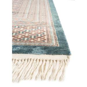 Alfombra Kiaan Azul de Lana Anudada a Mano Pae-4920, Alfombra Rectangular Abstracta Geométrica Hecha a Mano para Entrada, Pasillo, Dormitorio, 9x12 Pulgadas - Product Image 4