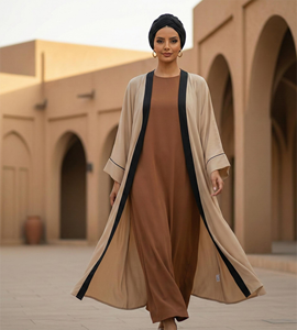 Última Moda en Ropa Musulmana Islámica, Abaya Caftán de Manga Larga, Elegante, Personalizada, de Alta Calidad, Informal, Ligera, Larga hasta el Suelo - Product Image 5