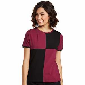 Ropa de mujer 2025 Camiseta de manga corta con hombros descubiertos para mujer Hot Girls Old Washed - Product Image 1