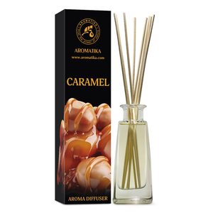 Aromatika Caramel 100ml <b>Reed</b> <b>Diffuser</b> with Sweet Gourmand Fragrance Long Lasting Room Aroma - Product Image 1