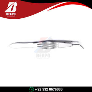 Pinzas de Microcirugía Anguladas Castroviejo Premium de Acero Inoxidable, Herramienta para Atar Suturas Oftálmicas, Instrumentos Quirúrgicos con Certificación CE ISO - Product Image 2