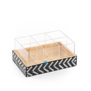 Boîte de bouteilles d'eau élégante de luxe en nacre Meilleure vente de nacre avec boîte à couvercle en acrylique fabriquée au Vietnam - Product Image 1