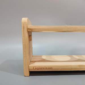 Spice Racks Wooden Spice Jar Seasoning Holder Organizer Spice Storage Shelf for <b>Kitchen</b> Pantry and <b>Cabinet</b> Counter - Product Image 5