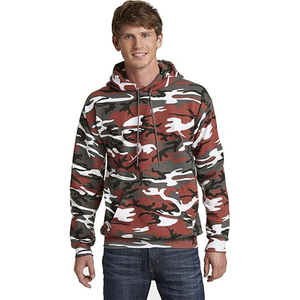 100% coton Camouflage à capuche pour hommes personnalisable brodé Style décontracté régulier ajusté tailles chaud hiver manteau polaire à capuche - Product Image 5