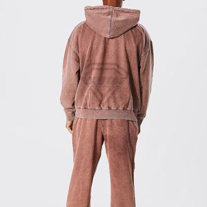 Ensembles de sweats à capuche et de sweat-shirts pour hommes de luxe, sweat à capuche lourd de 350 g, sweat à capuche lavé personnalisé, sweat à capuche délavé à l'acide, survêtements personnalisés - Product Image 2