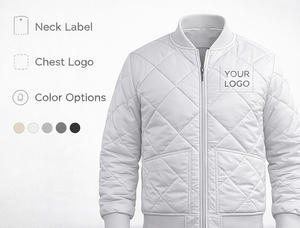 Veste bomber matelassée de qualité supérieure pour hommes, logo personnalisé OEM/ODM, veste matelassée légère, veste d'hiver isolée pour la vente en gros - Product Image 6