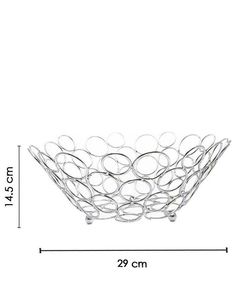 Cesta de Frutas de Alambre Plateado con Diseño Personalizable para Cocina, Bodas, Hogar, Hotel, Hecha en India, Cantidad al por Mayor, Almacenamiento de Metal para Alimentos - Product Image 4