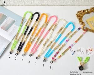 Cadena para Gafas Angelina Trendy, Colorida y Trenzada con Metal, Correa Antipérdida para Gafas de Sol y Lectura, 70cm - Product Image 6